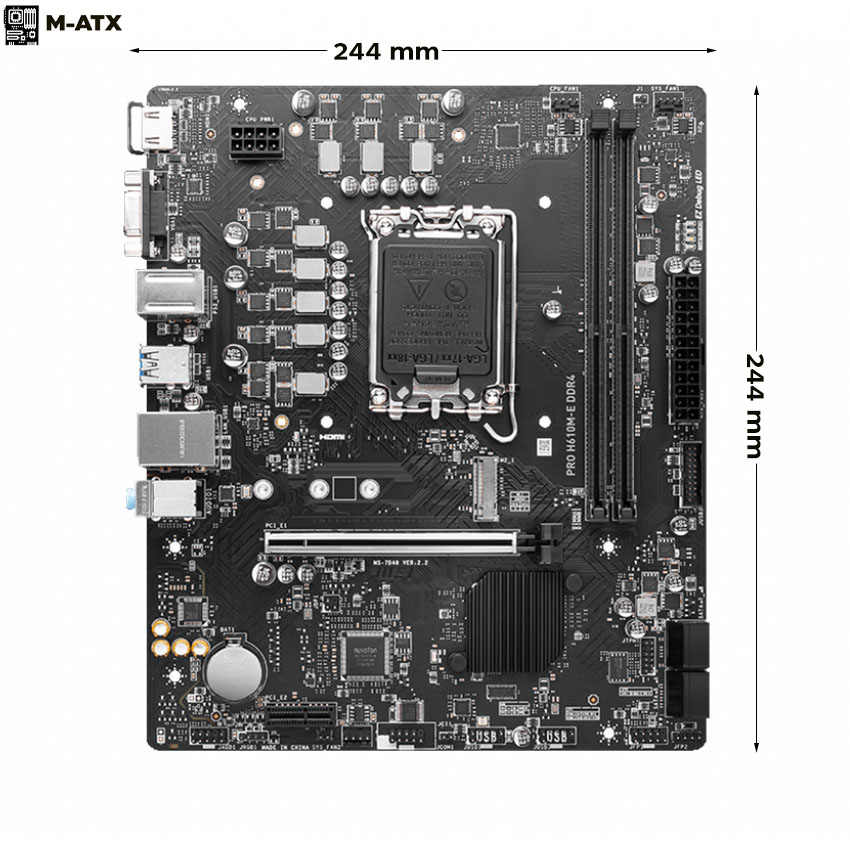 Mainboard MSI PRO H610M-E DDR4