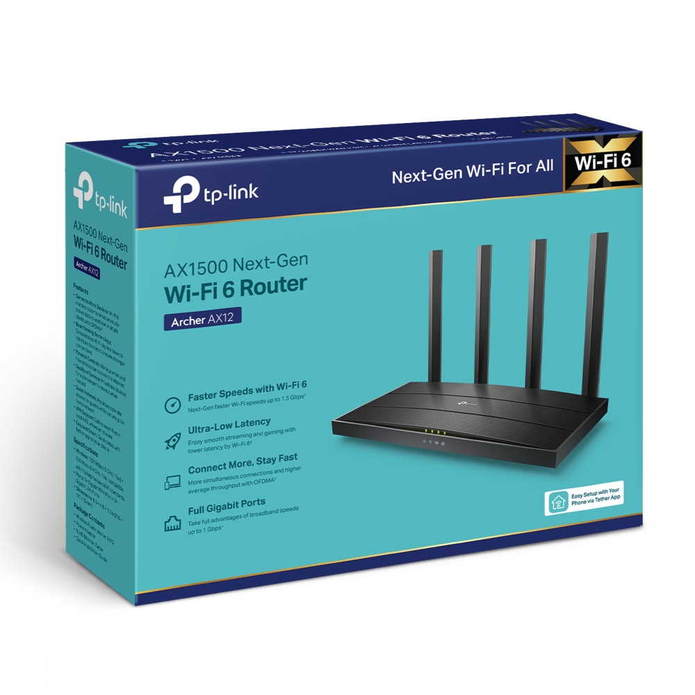 Bộ phát wifi 6 TP-Link Archer AX12 Wireless AX1500