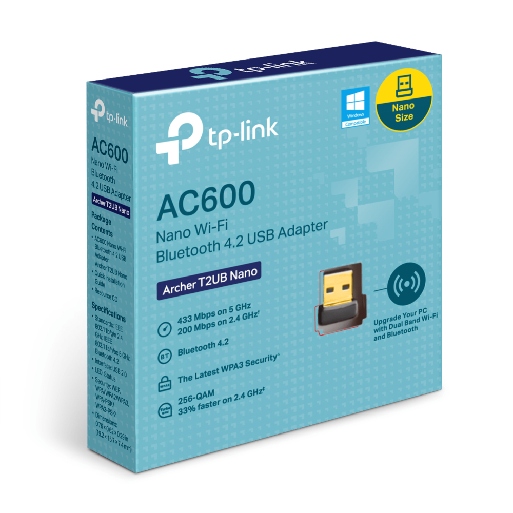 USB Wifi chuẩn AC600 Bluetooth 4.2 TP-Link Archer T2UB Nano