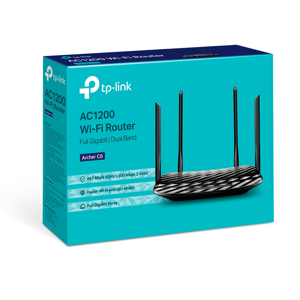 Bộ phát Wifi TP-Link Archer C6 Gigabit MU-MIMO chuẩn AC1200Mbps
