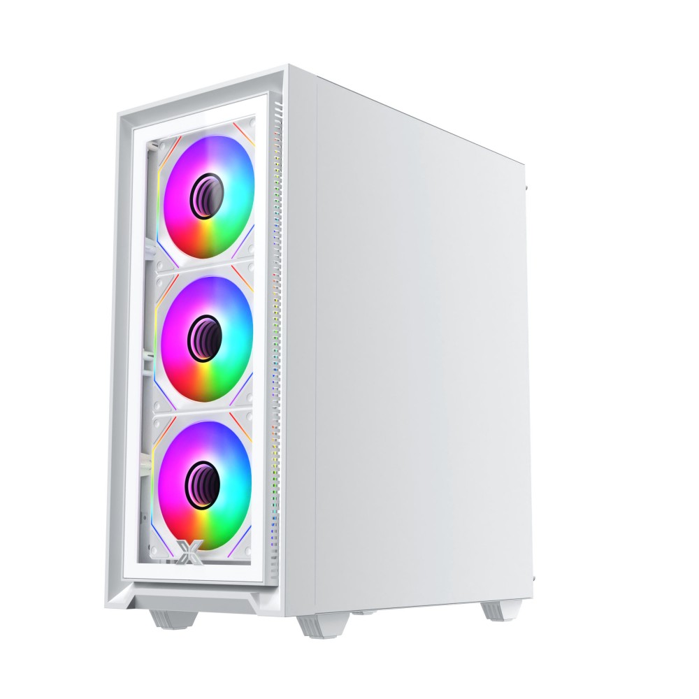 Cas Xigmatek Fly II Arctic 3GF (3 Fan)_EN44670 (ATX/Mid Tower/Màu Trắng/3 fan vô cực)