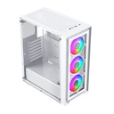 Cas Xigmatek Fly II Arctic 3GF (3 Fan)_EN44670 (ATX/Mid Tower/Màu Trắng/3 fan vô cực)