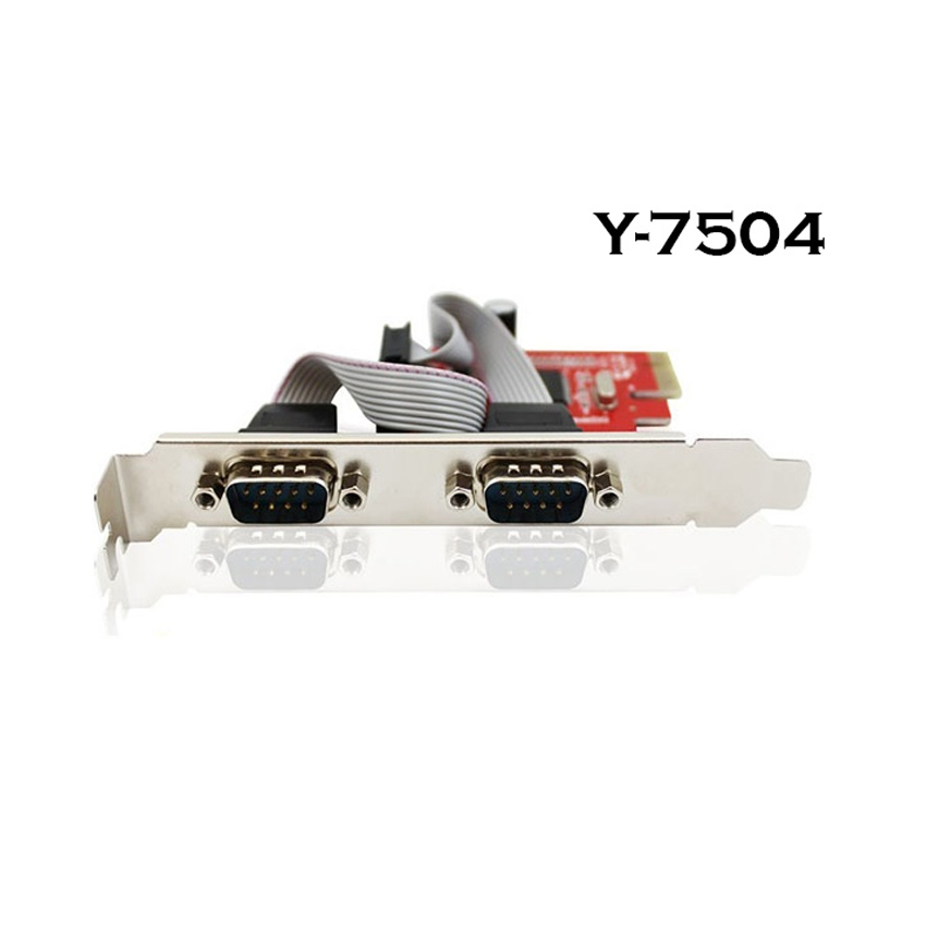 Card PCI-e to 2 cổng COM(RS232) Unitek Y-7504