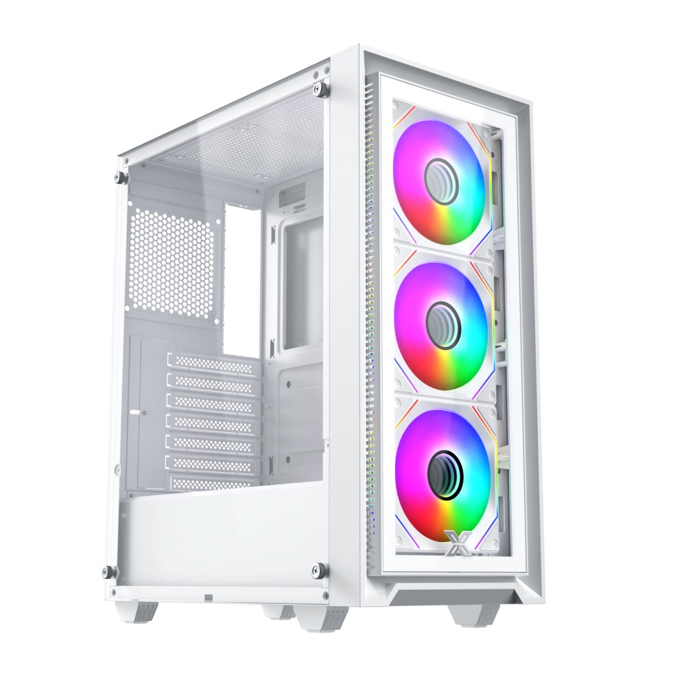 Cas Xigmatek Fly II Arctic 3GF (3 Fan)_EN44670 (ATX/Mid Tower/Màu Trắng/3 fan vô cực)