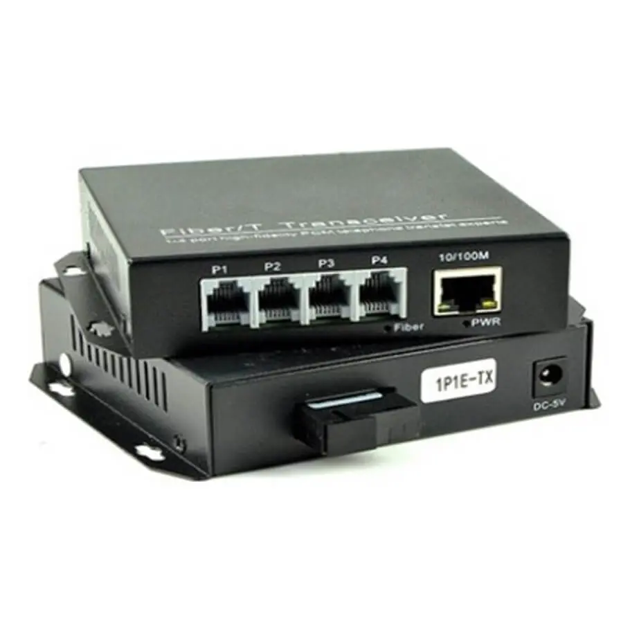 Bộ chuyển đổi quang sang RJ11/RJ12 HDTEC (4 port RJ11/RJ12 + 1 Port RJ45)