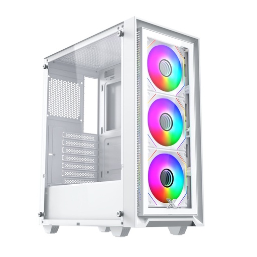 Cas Xigmatek Fly II Arctic 3GF (3 Fan)_EN44670 (ATX/Mid Tower/Màu Trắng/3 fan vô cực)