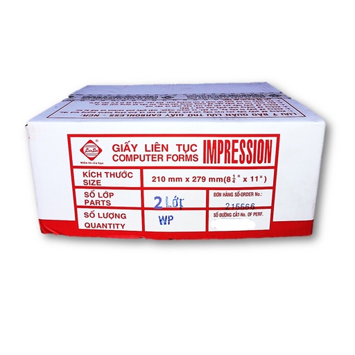 Giấy Carbonless IMP K210-2L (W,P)